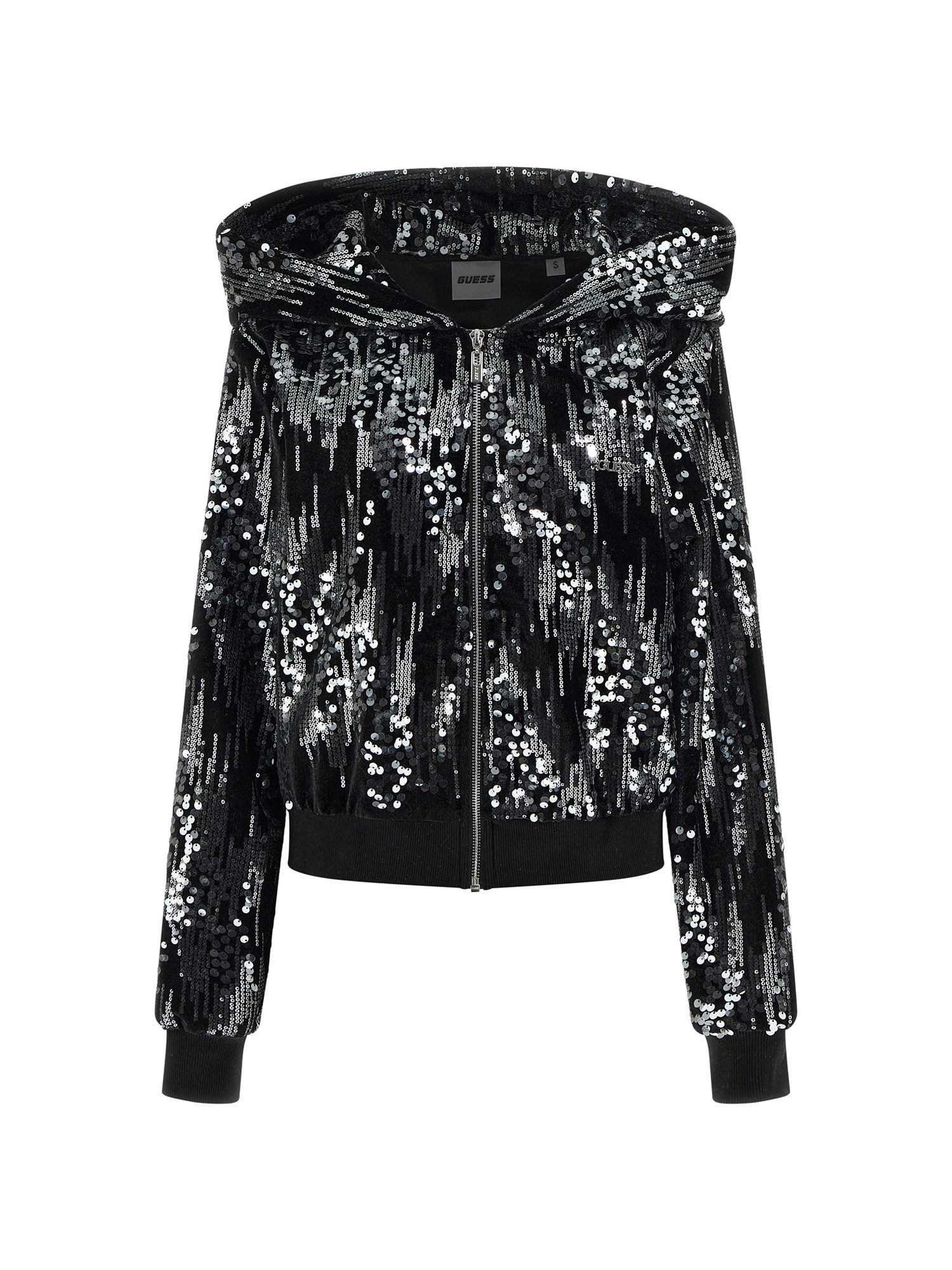 Guess Sweatjacke SEQUINS FULL-ZIP HOODIE