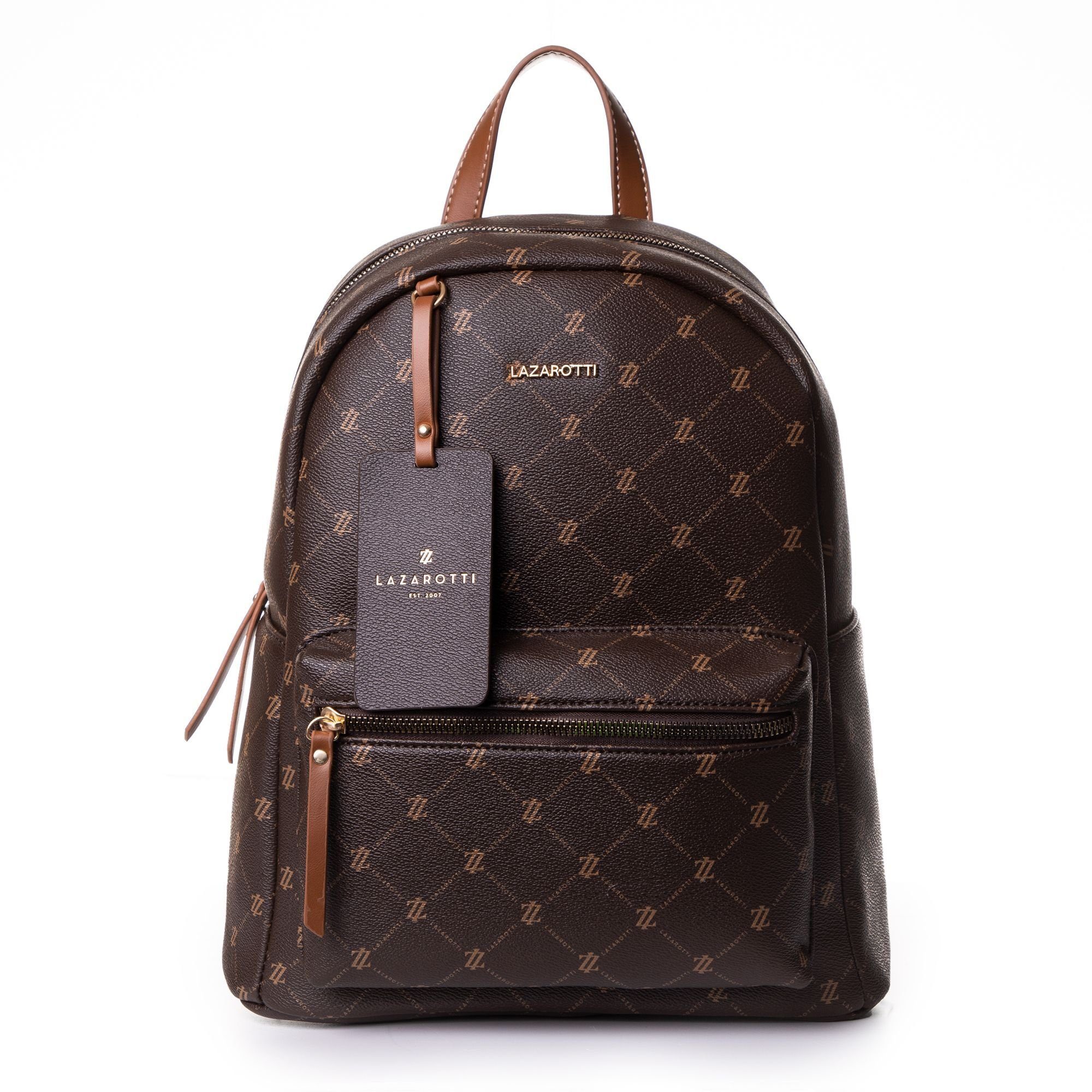 Lazarotti Rucksack Palermo, Kunstleder brown