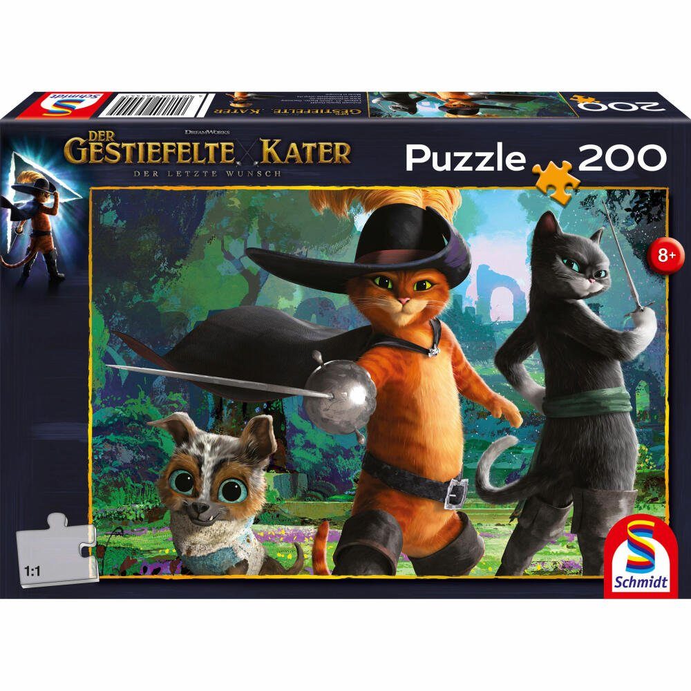 Schmidt Spiele Puzzle Der gestiefelte Kater Bereit für ein Gefecht, 200 Puzzleteile | Puzzle