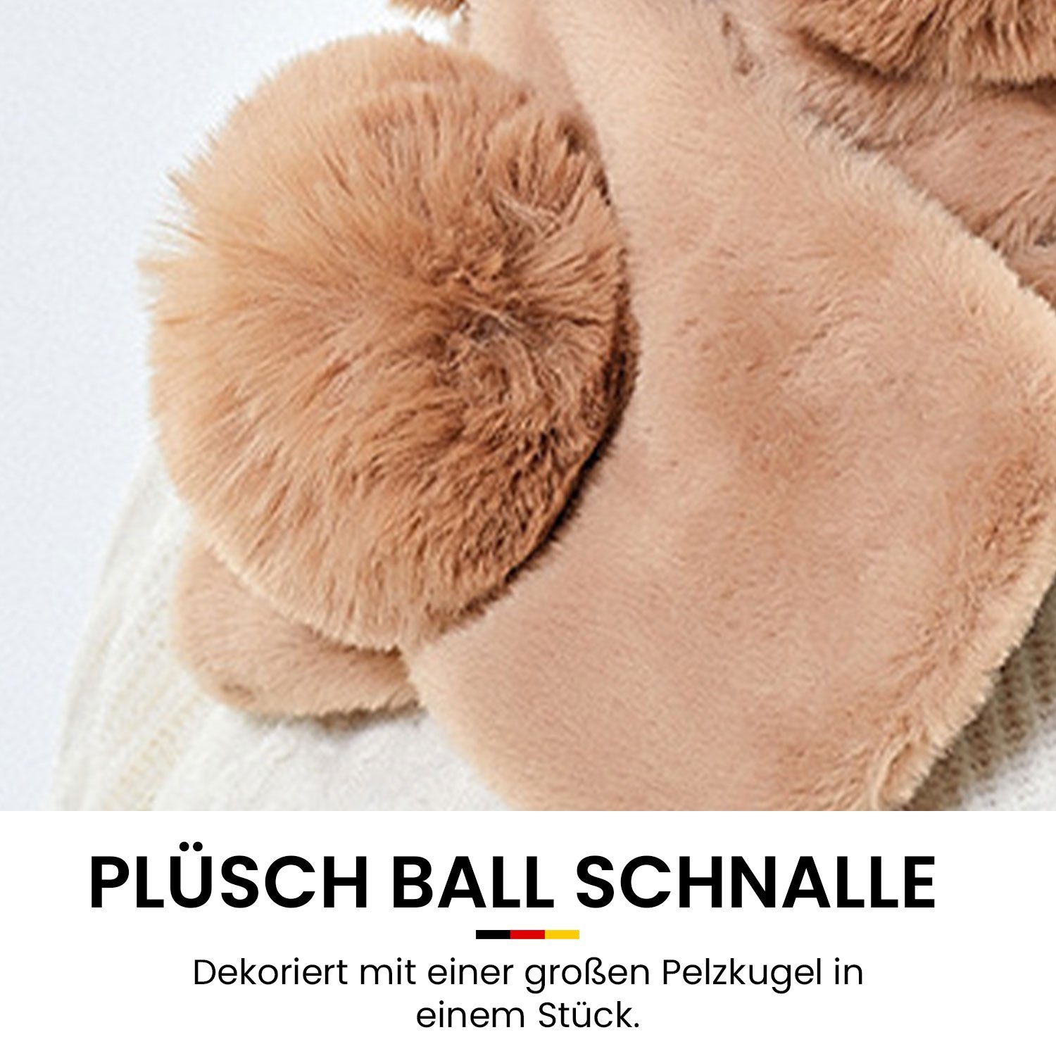 Wintermützen-Schal-Mützen-Set & Mütze Schal Warme MAGICSHE Strickmütze Khaki