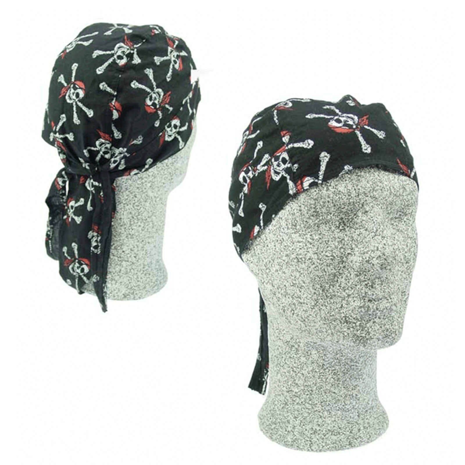 Kopftuch Tuch Unisex modAS mit Multifunktionstuch Pirat Bandana, - Totenkopf-Print Schwarz