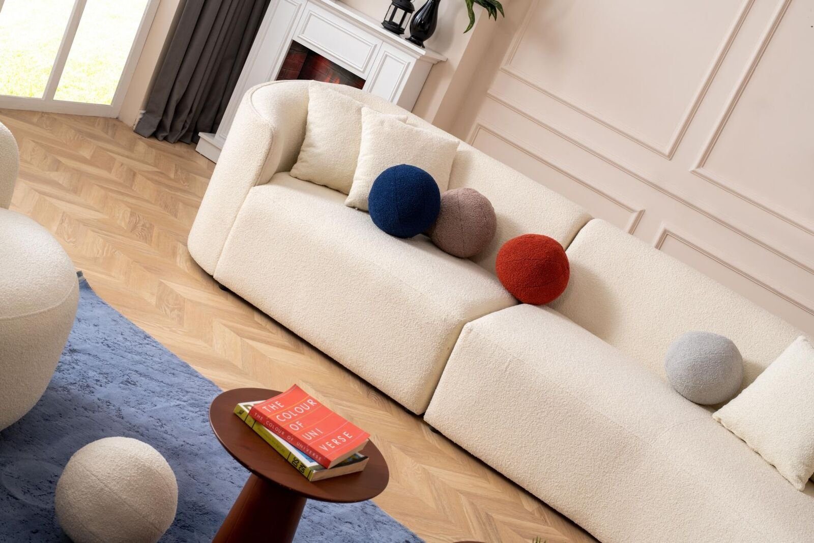 JVmoebel Ecksofa Eckgarnitur, in Möbel Teile, Weiß 1 Sofa wohnzimmer Ecksofa Europa Made Modern L-form Couch