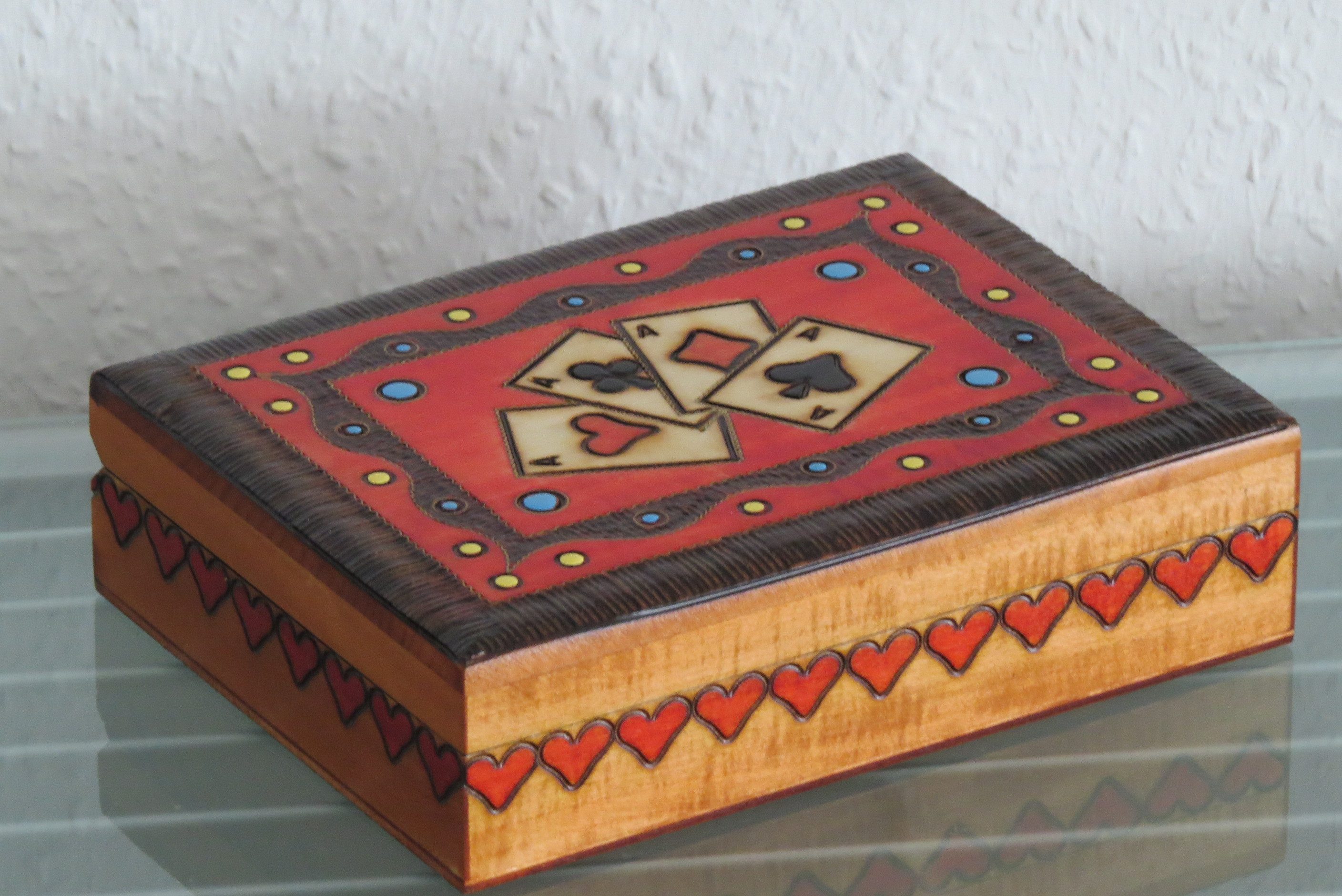 Holzprodukte Менюskasten Kartenbox Holzkästchen Kästchen Kassette Aufbewahrung Karten