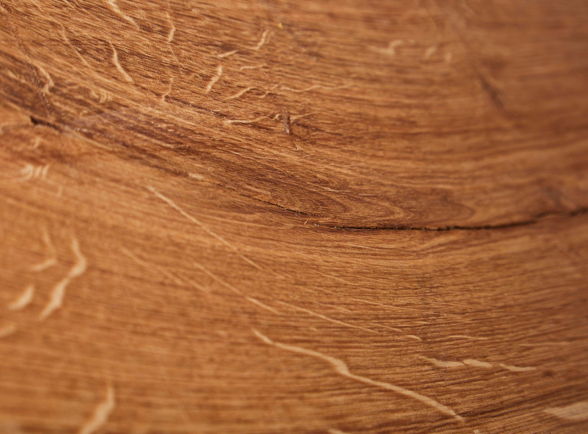 Living Oak Sitzbank Sitzbank Massivholz Eiche Kufen mit Baumkante