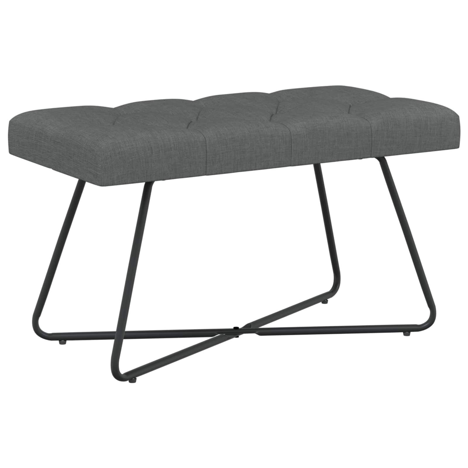 vidaXL Sitzbank Bank mit Knopfheftung Dunkelgrau 80 x 40 x 46 cm Stoff (1-St)