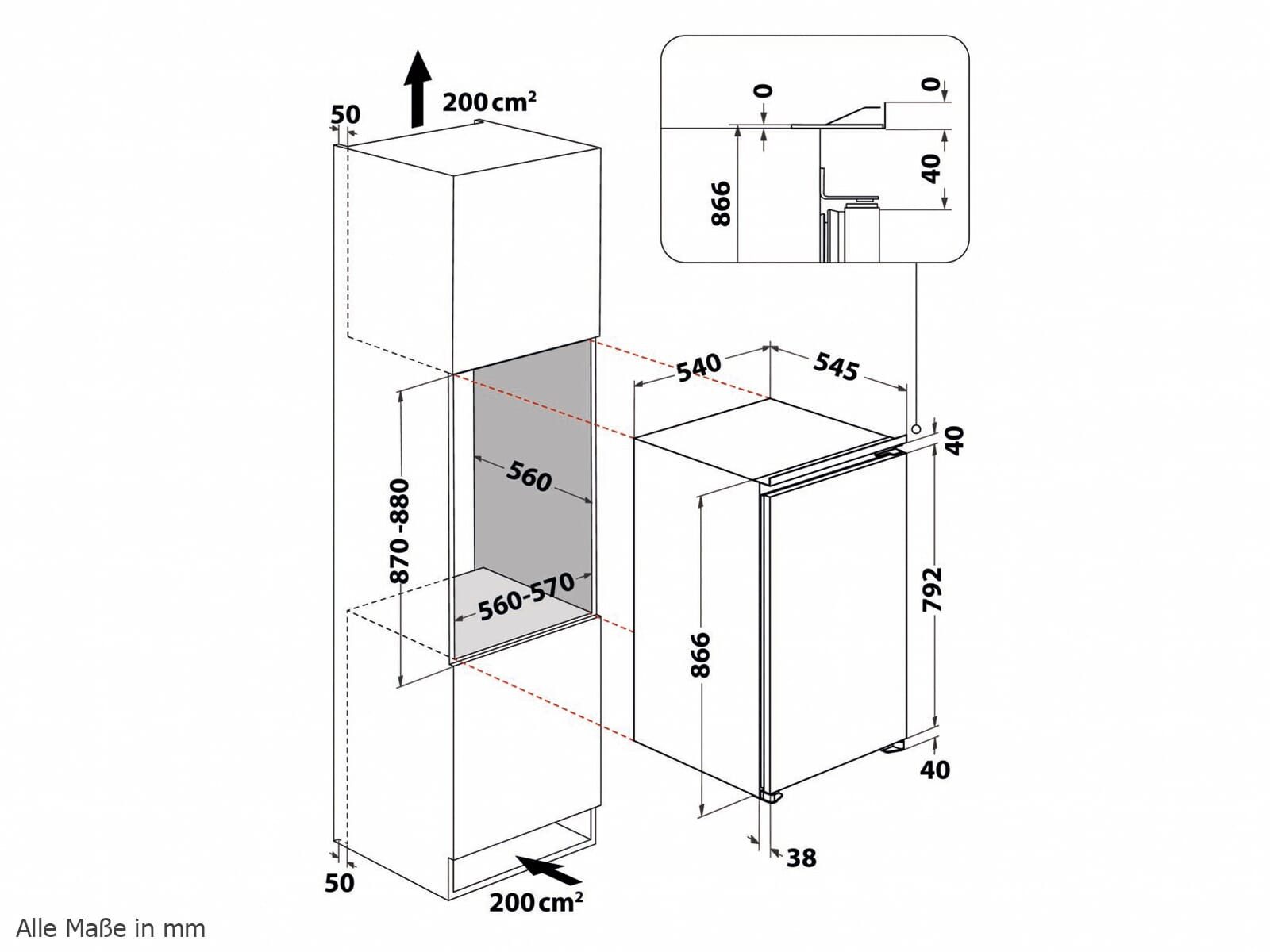 BAUKNECHT Einbaukühlschrank BKSI 9GS2, 0.0 cm hoch, integrierbar – Bild 5 von 5