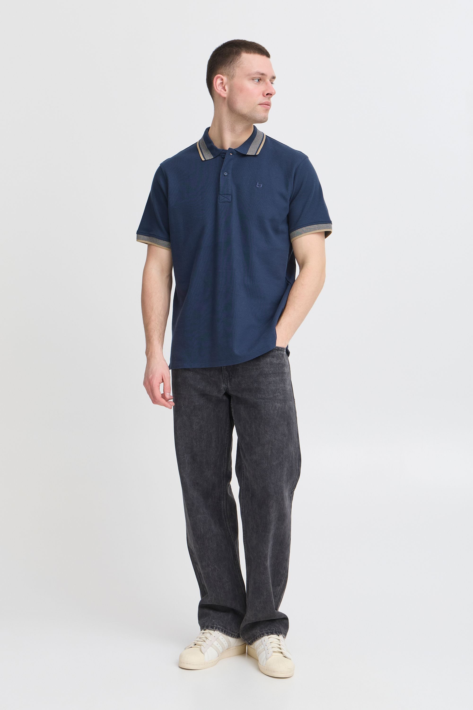 Blend Poloshirt BHElmo (1-tlg) Klassisches Poloshirt mit Stickerei