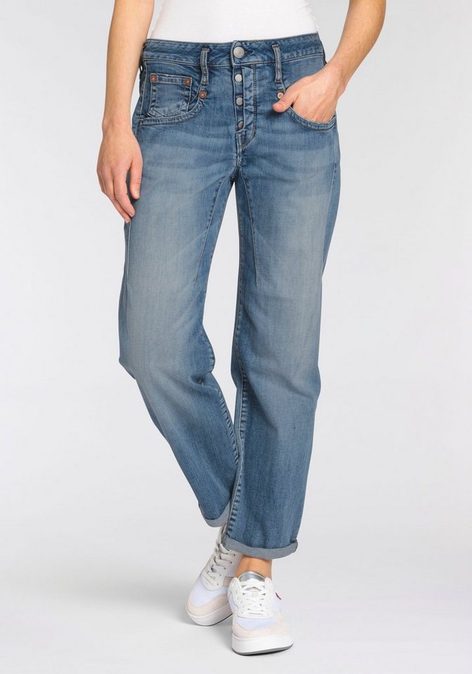 Herrlicher Boyfriend-Jeans SHYRA TAP ORGANIC High Waisted, Auf der Hüfte im  Boyfriend Style, Hoch in der Taille im Mom Look