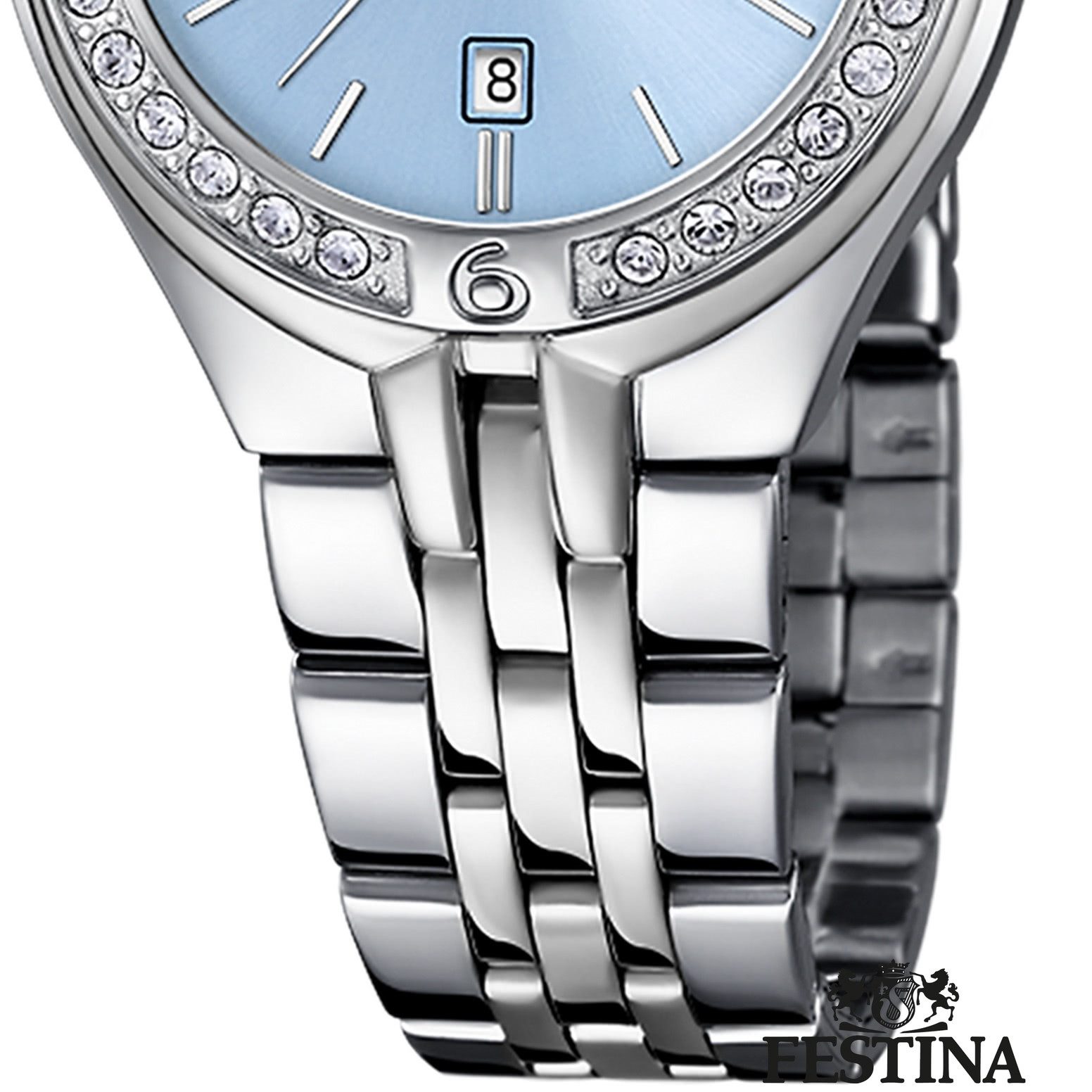 Festina Quarzuhr Festina Damenuhr Edelstahl silber, (Analoguhr), Damen Armbanduhr rund, Edelstahlarmband silber, Fashion