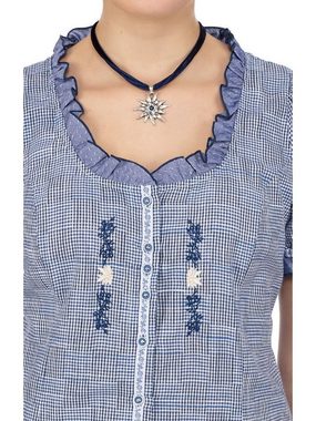 OS-Trachten Trachtenbluse Bluse 451004-3439-48 jeans