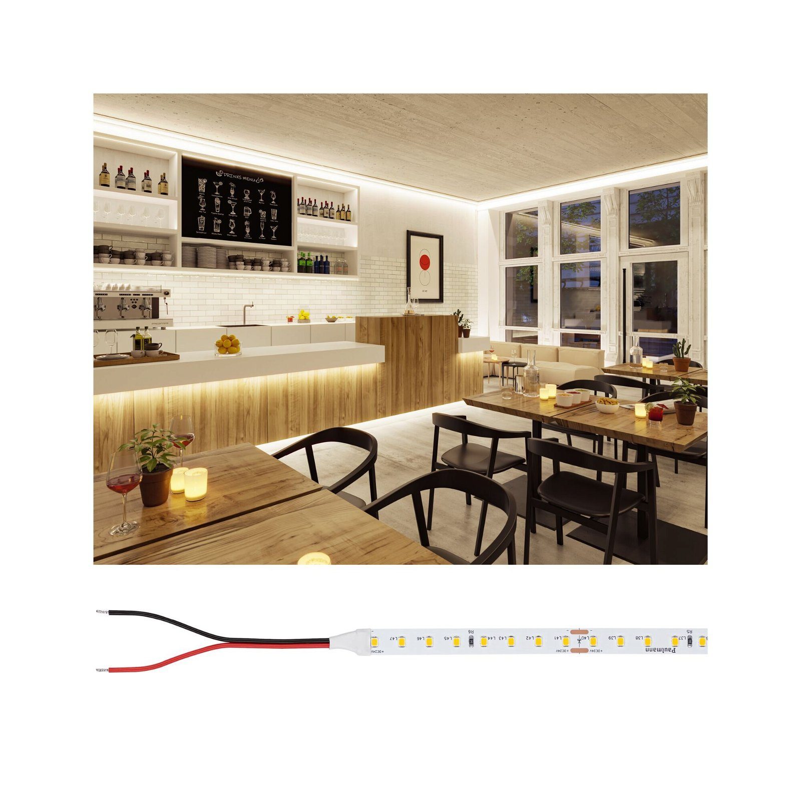 Paulmann LED-Streifen Pro Strip Silver P75 5m 827 IP20 24V DC 23W