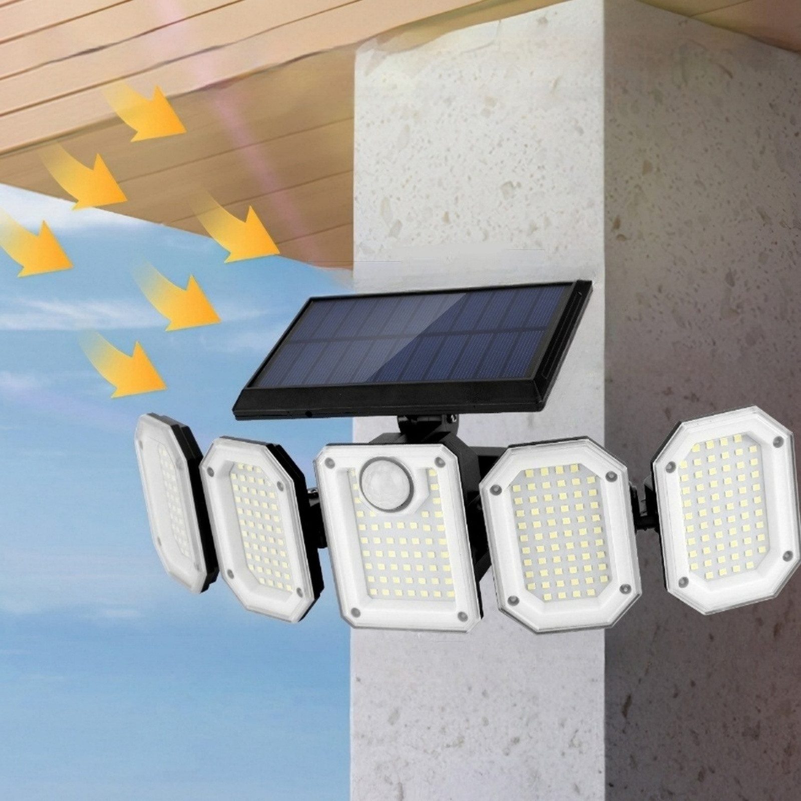 BlingBin LED Solarleuchte Außen-Wandleuchte mit Bewegungsmelder,3 günstig online kaufen