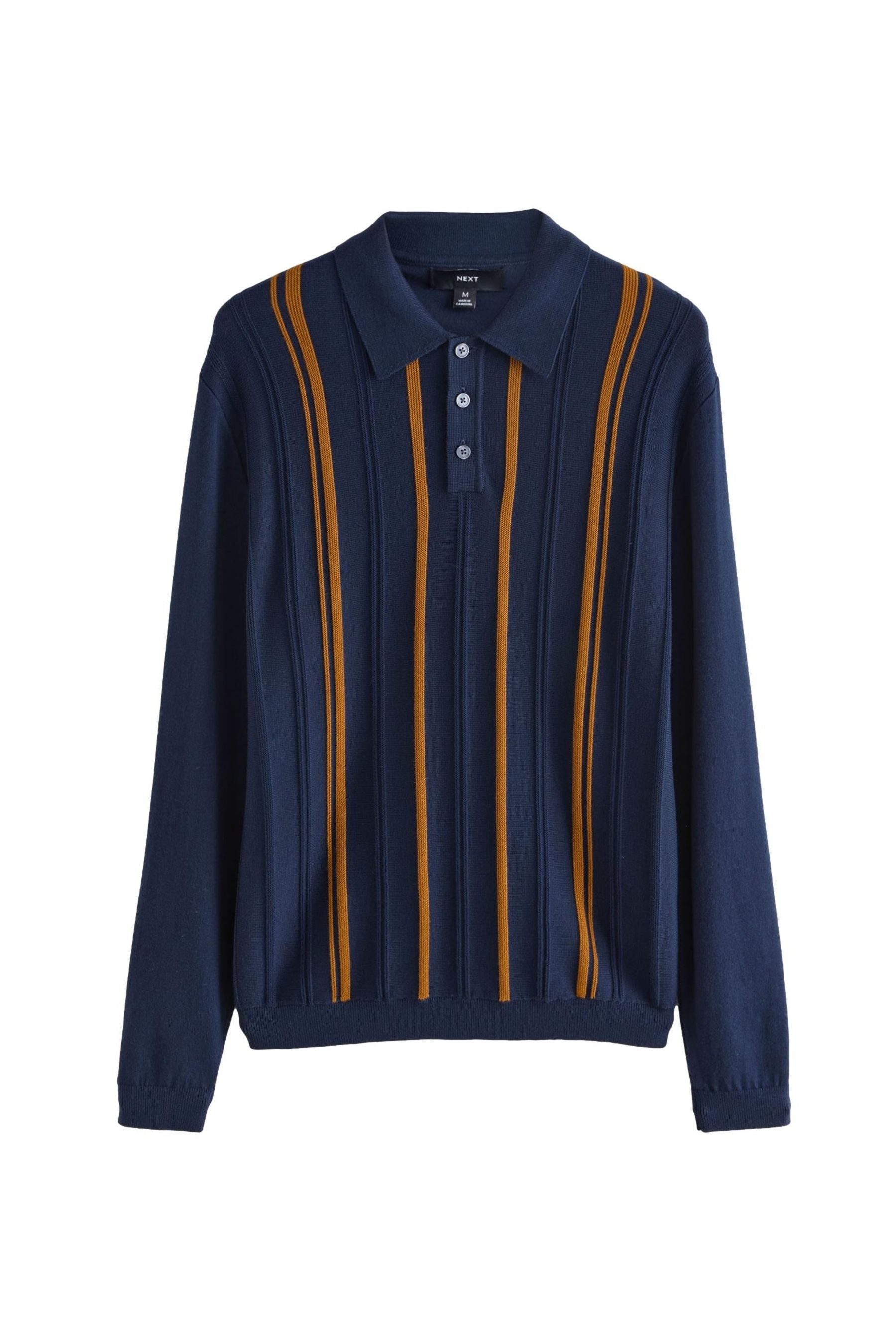 Langarm-Poloshirt Regular Fit Langarm-Poloshirt mit Streifen