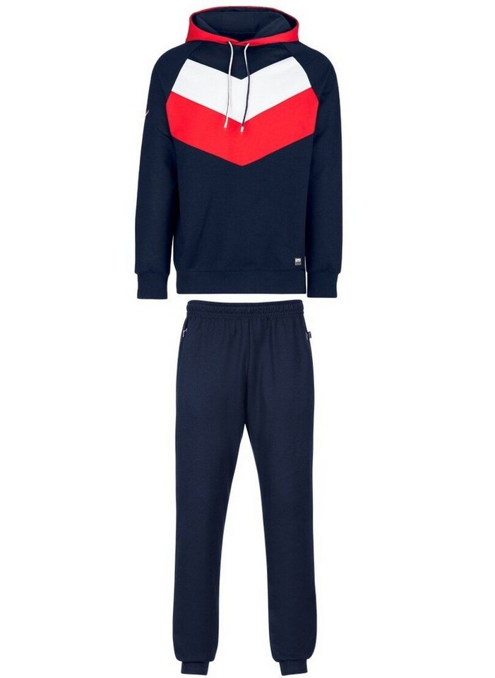 Trigema Sweatshirt TRIGEMA Homewear Set im modischen Look, Kapuze mit  kontrastfarbigem Innenfutter