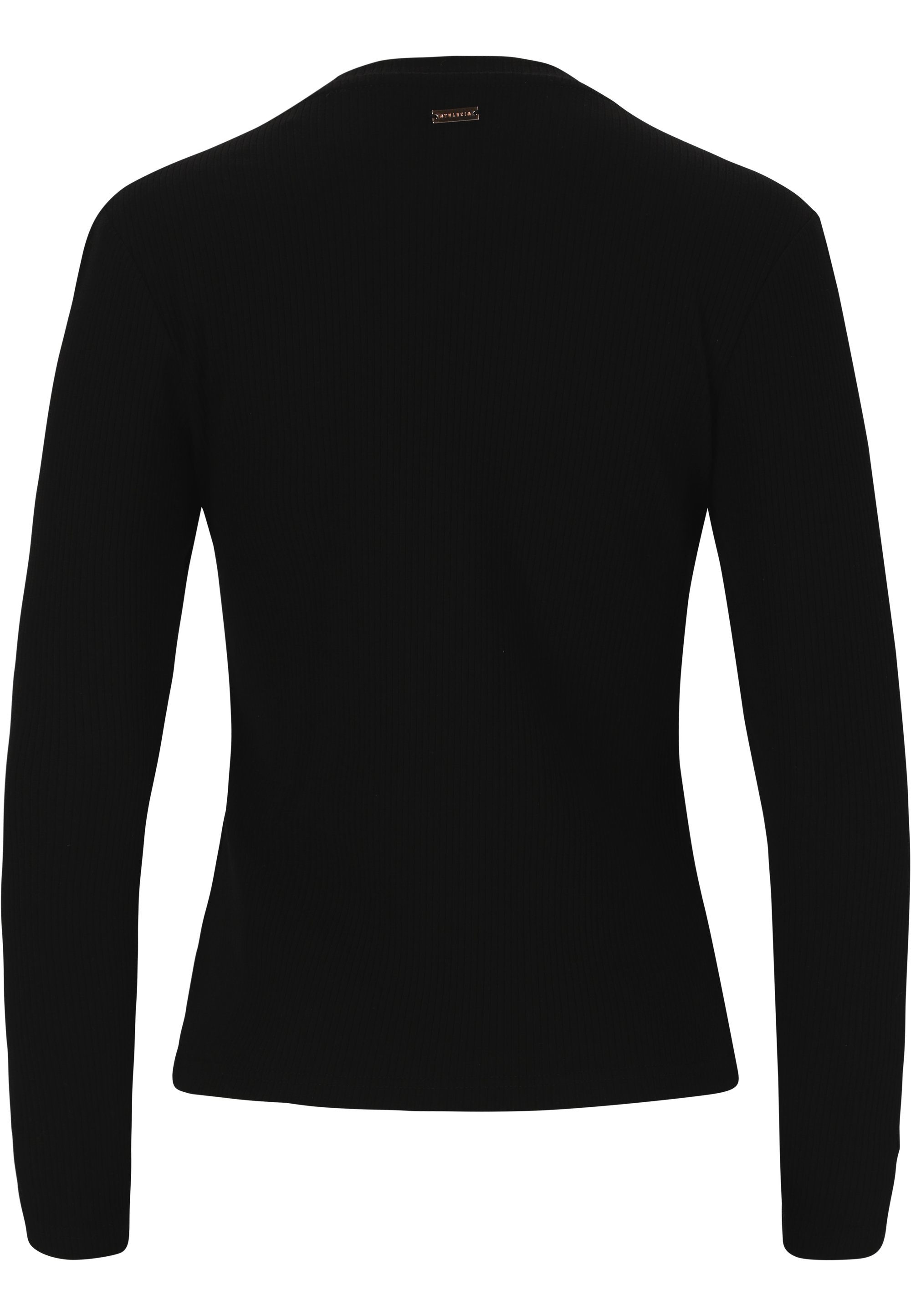 Eigenschaften feuchtigkeitsregulierenden Langarmshirt mit ATHLECIA schwarz (1-tlg) und Lankae 4-Wege-Stretch