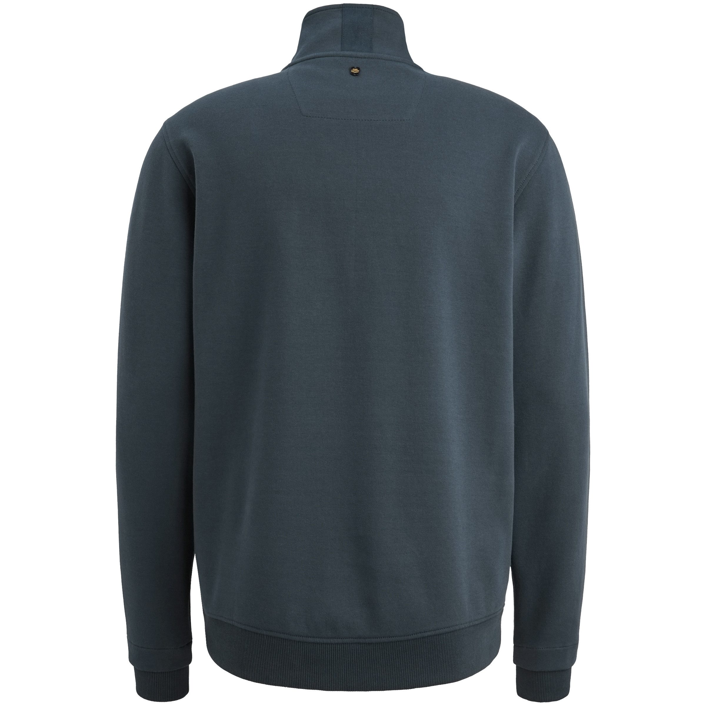 PME LEGEND Sweater mit Logo-Stickerei und Troyer-Kragen mit Reißverschluss