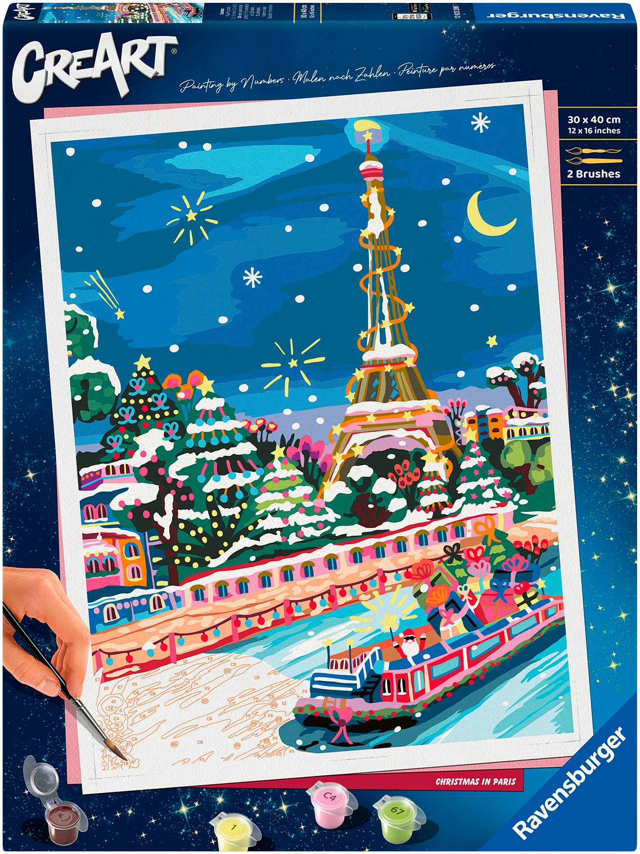 Ravensburger Malen nach Zahlen CreArt, Weihnachten in Paris, Made in Europe