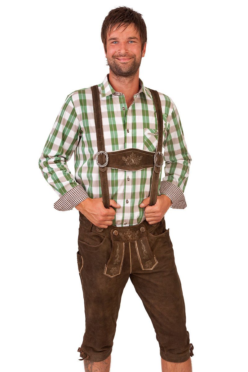 Trachtenlederhose Kniebundlederhose - ZACHERL - bisam