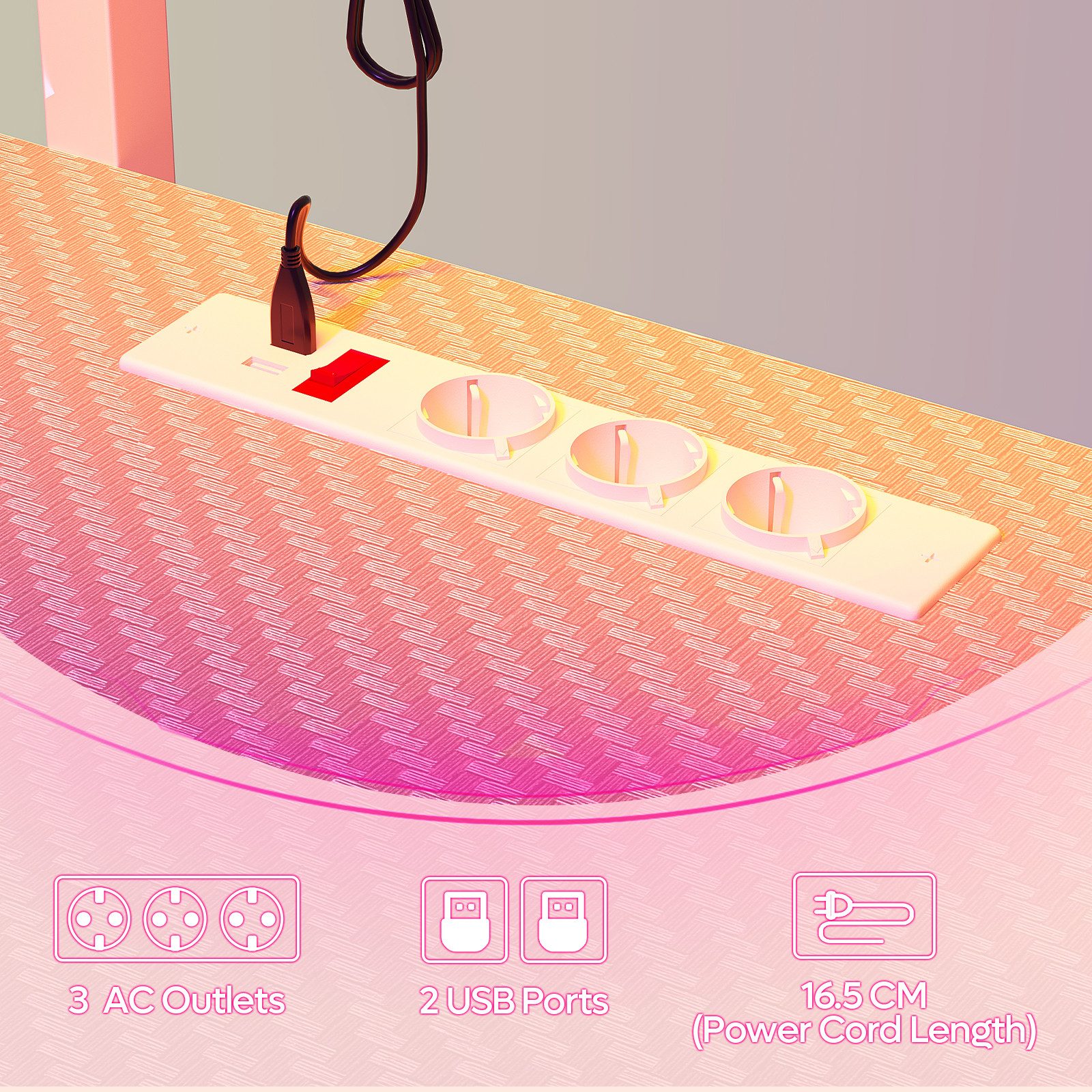 Bestier Computertisch Gamingtisch, Computertisch mit LED günstig online kaufen
