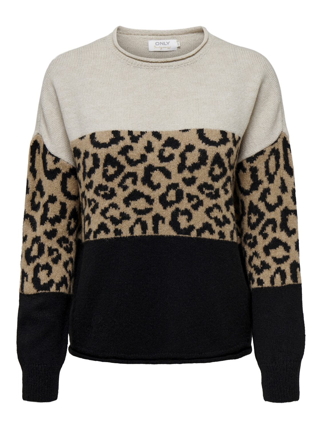 Rundhalspullover ONLJADE ANIMAL LS O-NECK NOOS KNT