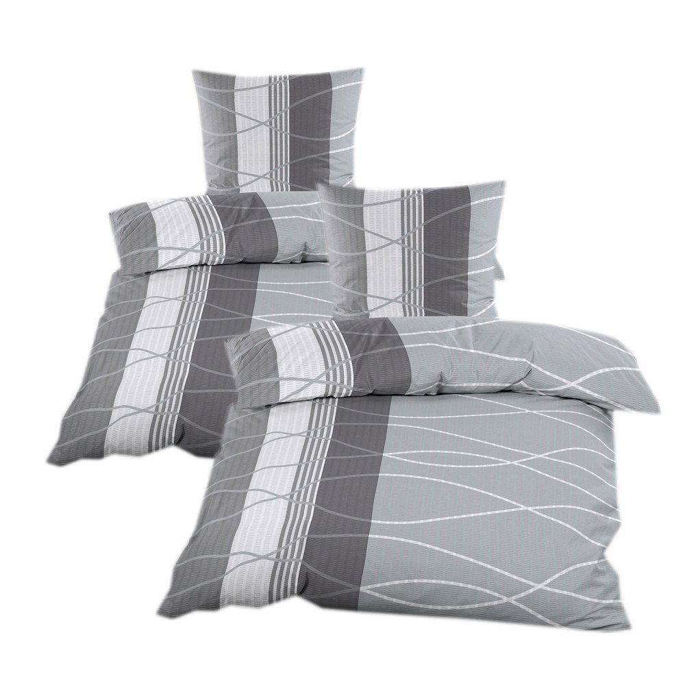 Casa Colori Bettwäsche Seersucker Garnitur 135x200 günstig online kaufen