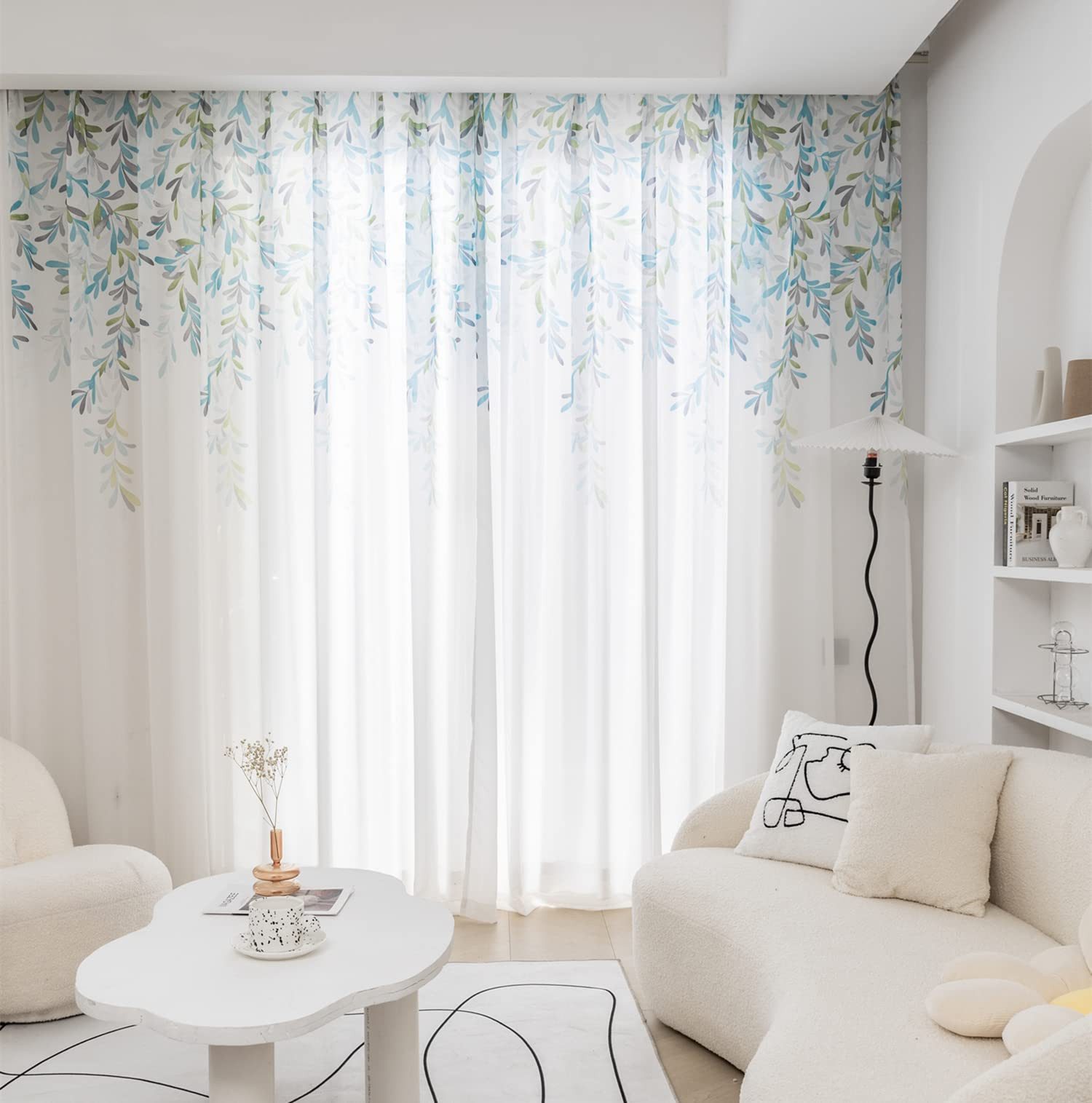 M&W DAS DESIGN Vorhang Wohnzimmer Schlafzimmer​​ Mit ösen 140Bx245H (1er), 2 für Paar