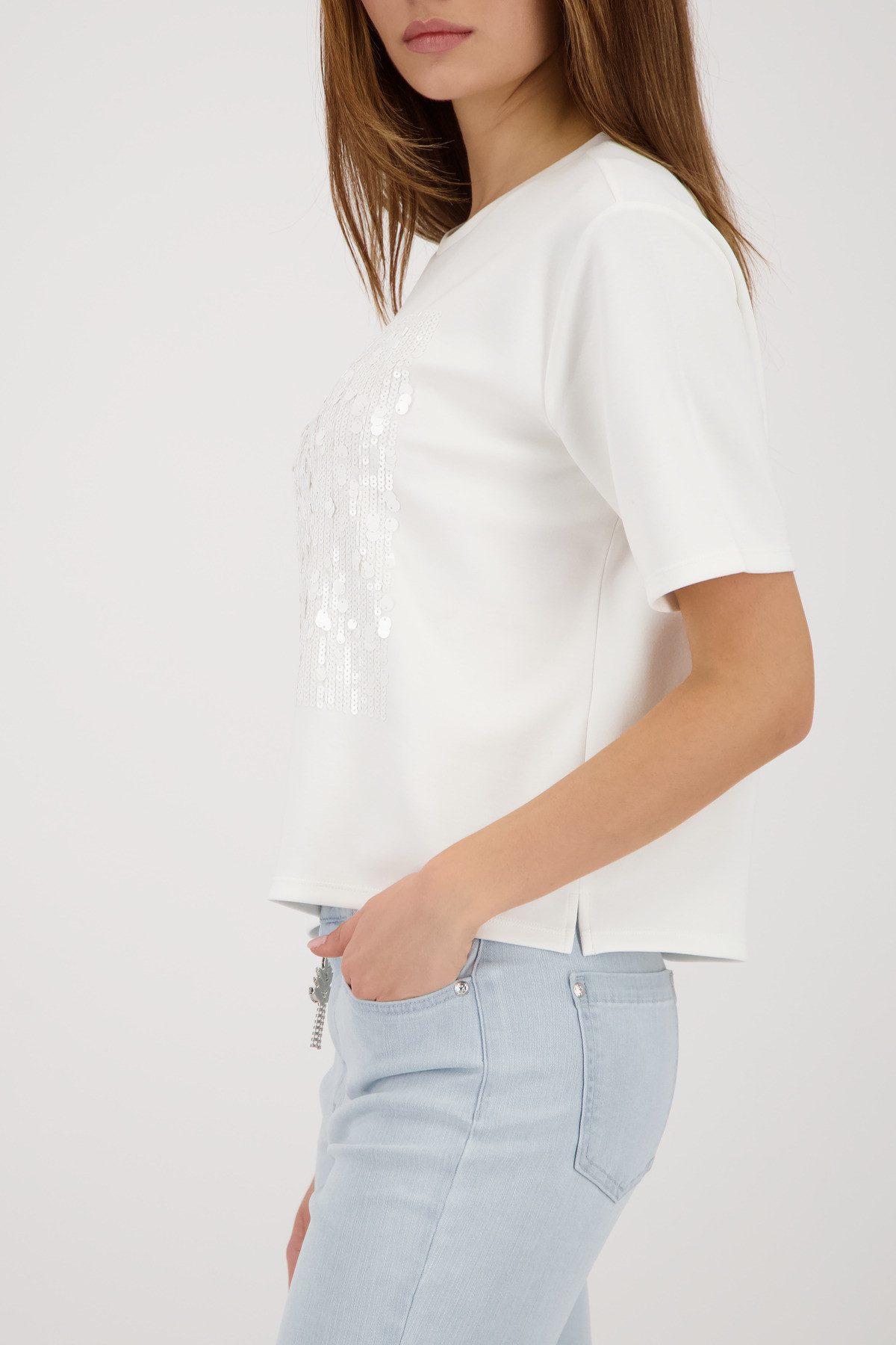 Monari T-Shirt Sweatshirt Paillettenschmuck Regular fit mit Pailletten