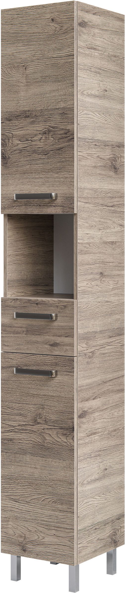 Saphir Hochschrank mit 2 Einlegeböden und inkl. Türdämpfer