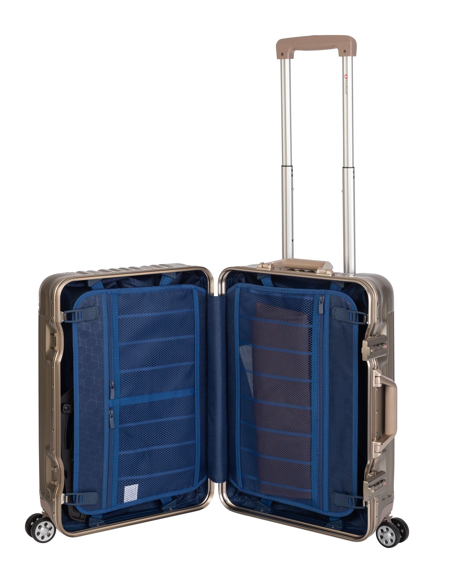 Travelhouse Hartschalen-Trolley London, 4 Rollen, TSA Zahlenschloss Alu-Rah günstig online kaufen