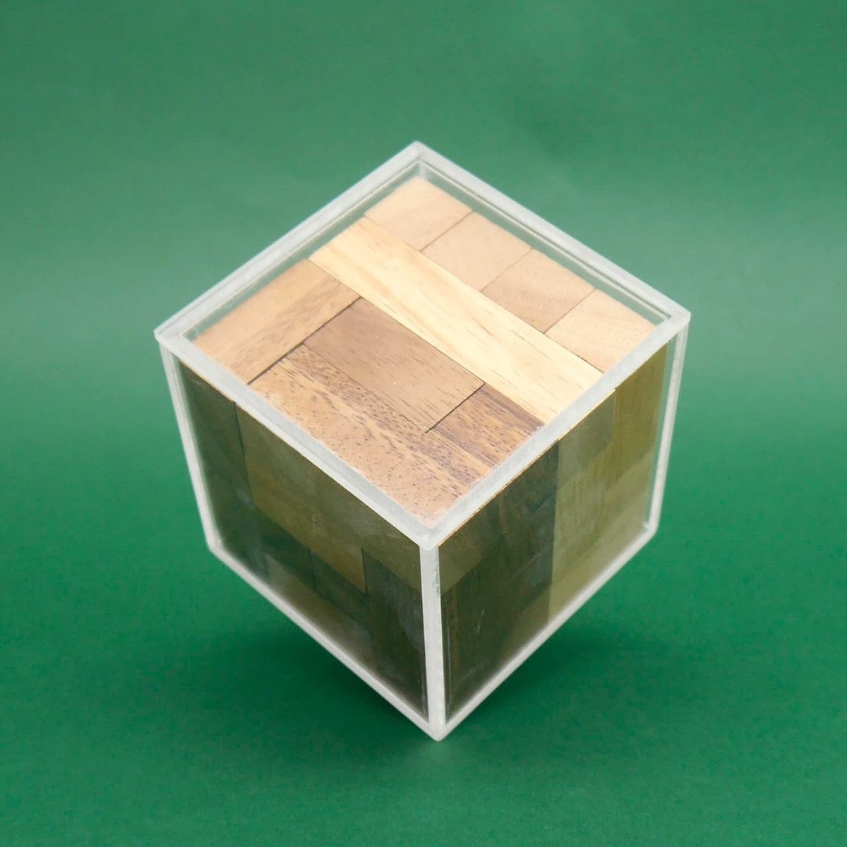 ROMBOL Denkspiele Spiel TETRA CONTACT - einzigartiges Packing-Puzzle, Denkspiel, Holzpuzzle