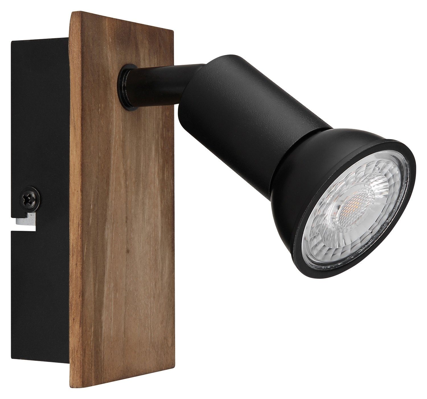 GLOBO LIGHTING Wandleuchte DREW, Braun, Schwarz, B 6 cm x H 12 cm, Metall, ohne Leuchtmittel, 1 flammig