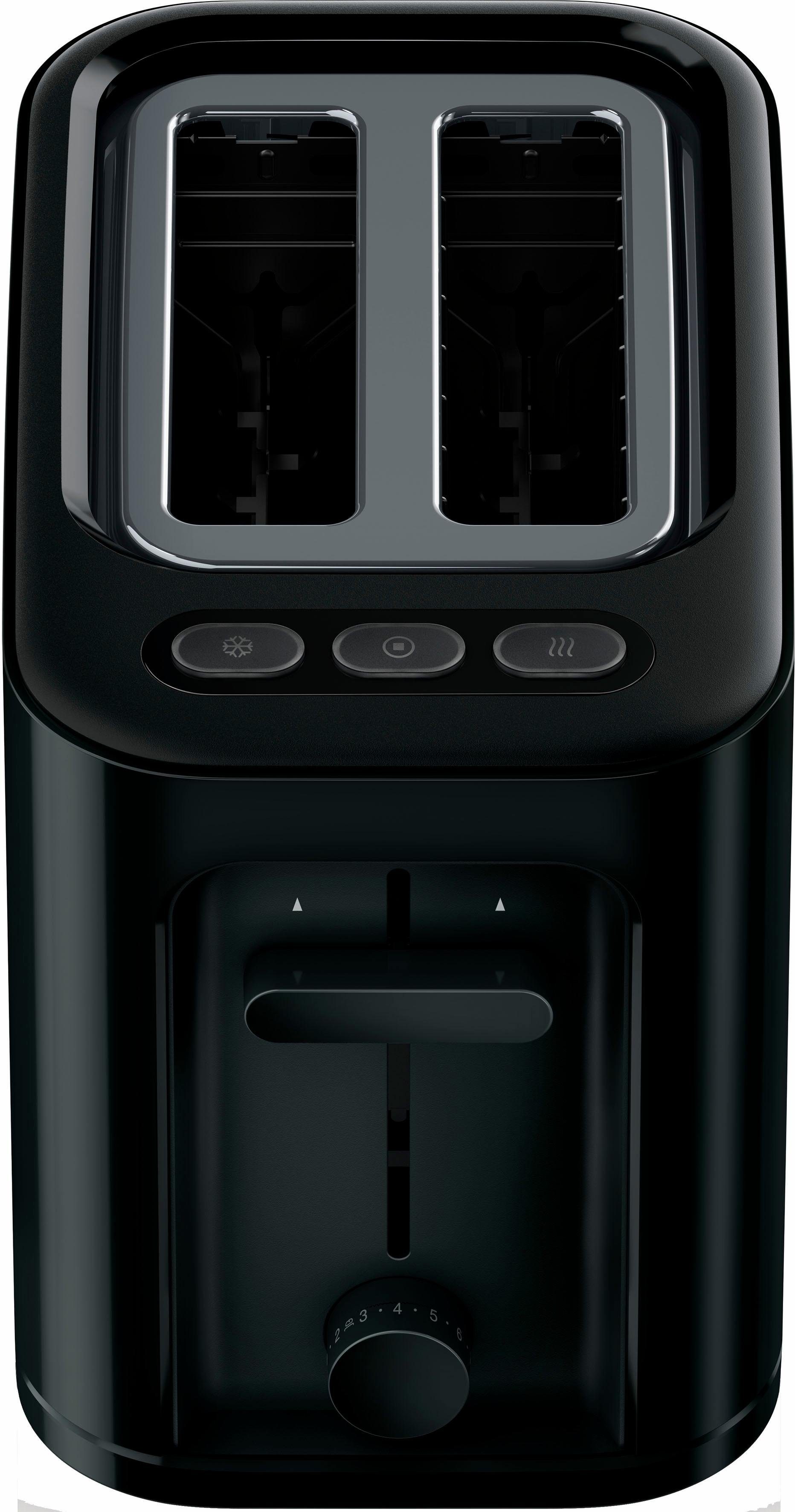Braun Toaster PurEase HT 3010 BK - 2 Schlitze, 7 Stufen, Auftau- Aufwärmfunktion, 2 kurze Schlitze, für 2 Scheiben, 1000 W, 1.000 W, Kunststoff, Automatische Ab – Bild 4 von 5