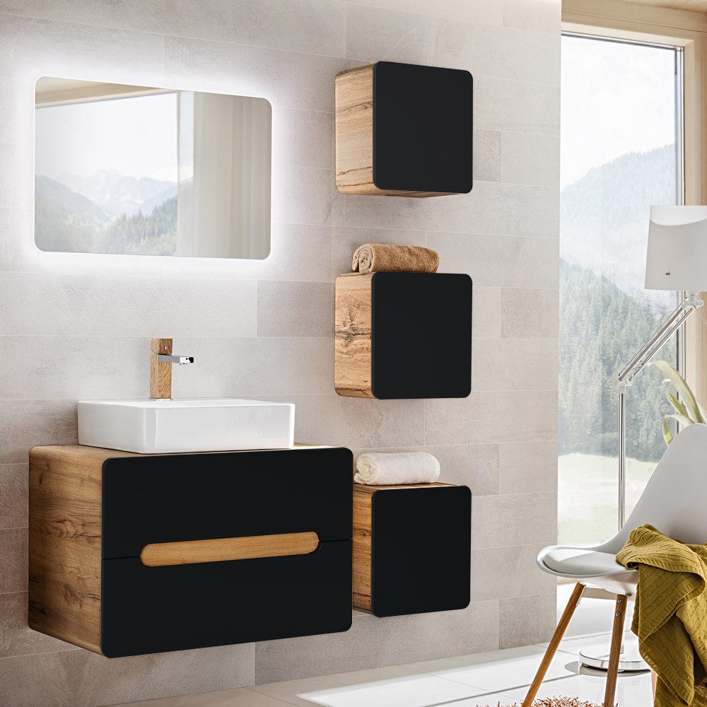 Lomadox Badmöbel-Set NEW-LUTON, (Spar-Set, 5-St), Eiche günstig online kaufen