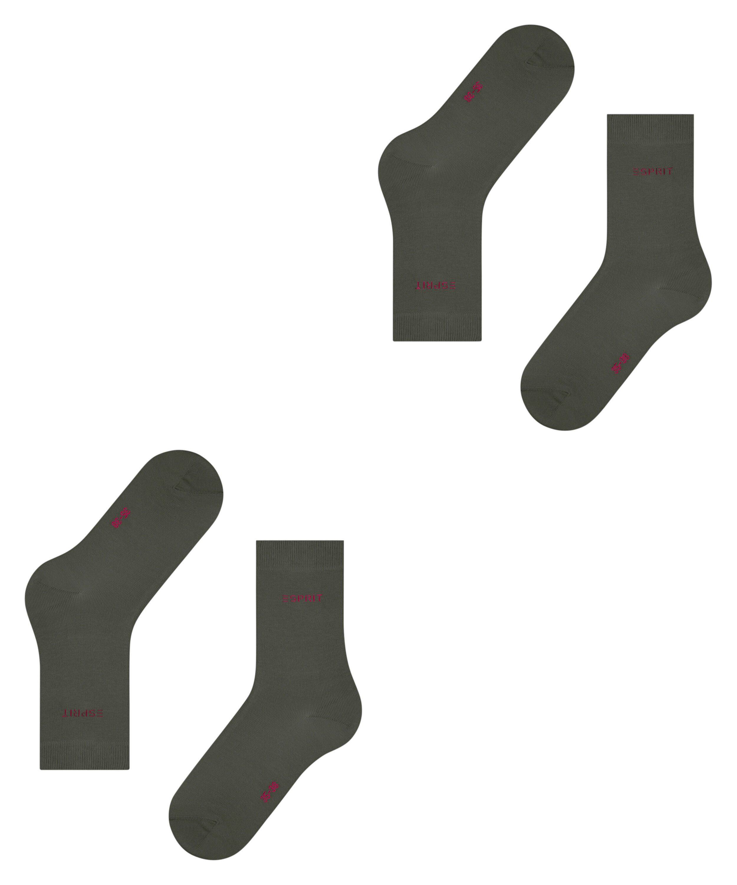 (2-Paar) Socken 2-Pack Uni thyme (7821) Esprit