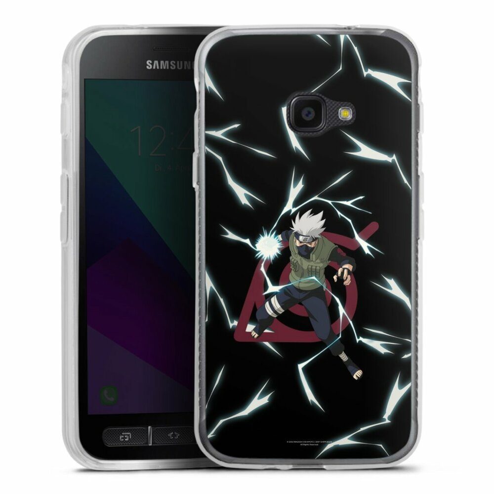 DeinDesign Handyhülle Kakashi Naruto Shippuden Offizielles Lizenzprodukt Kakashi Raikiri, Samsung Galaxy Xcover 4 Silikon Hülle Bumper Case Handy Schutzhülle