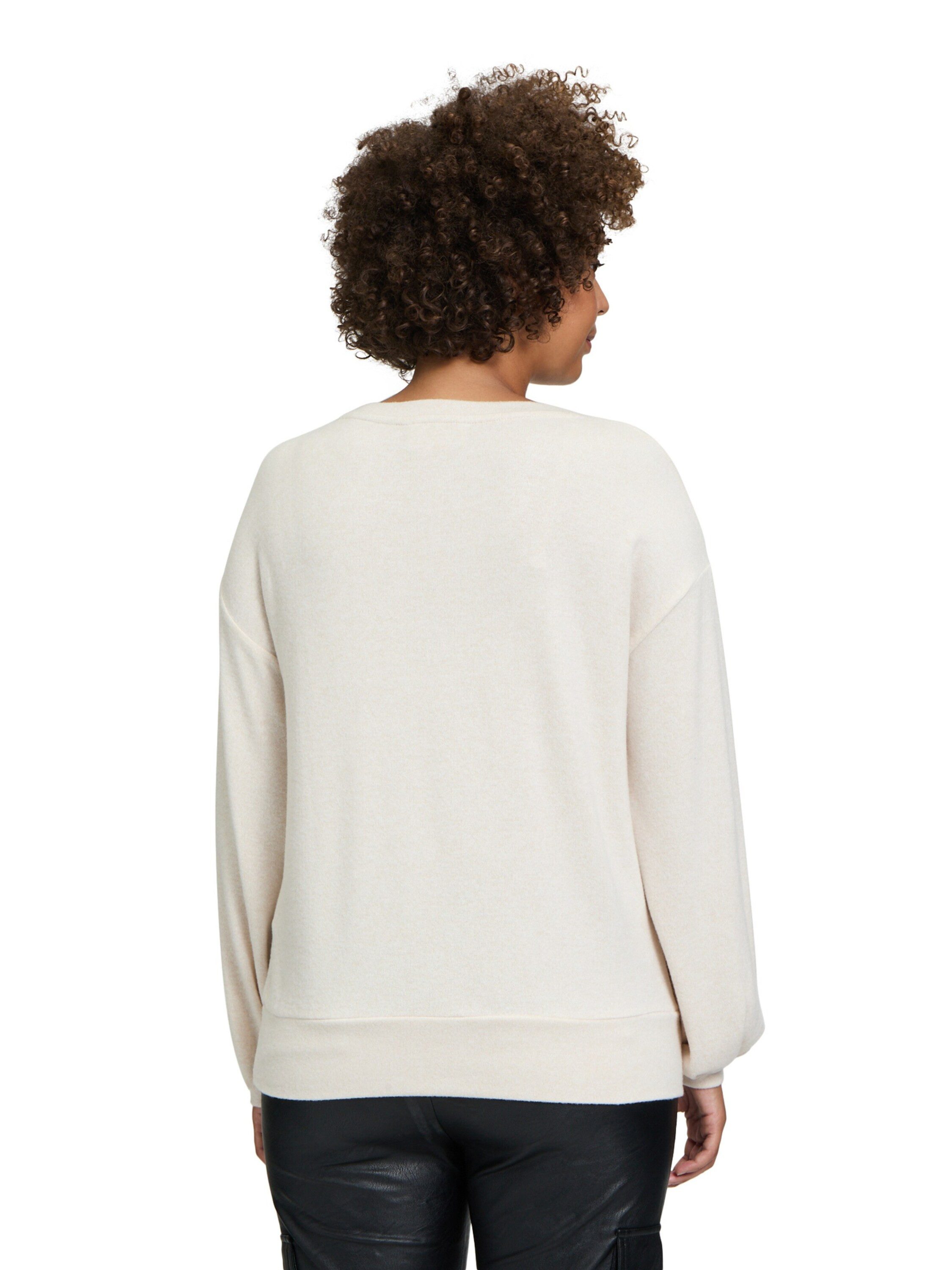 Cartoon Strickpullover (1-tlg) Falten