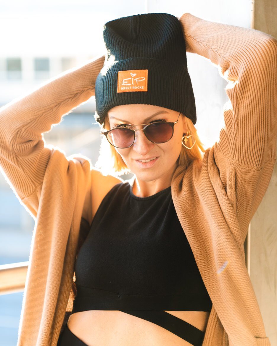 Missy Rockz Beanie MISSY ROCKZ EIP BEANIE black / papaya