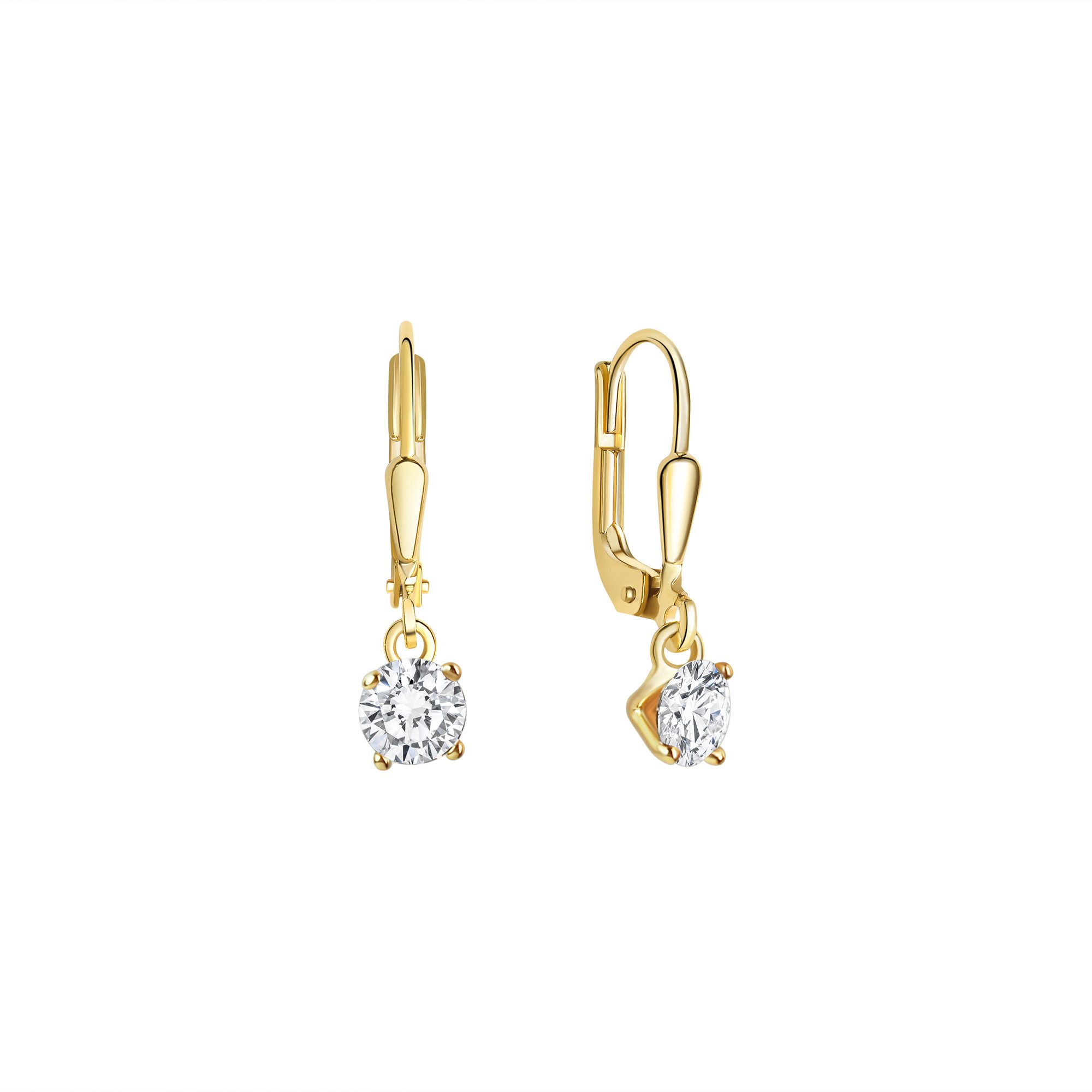 Firetti Paar Ohrhänger Schmuck Geschenk Gold 333 Ohrschmuck Ohrringe Solitär, mit Zirkonia (synth)