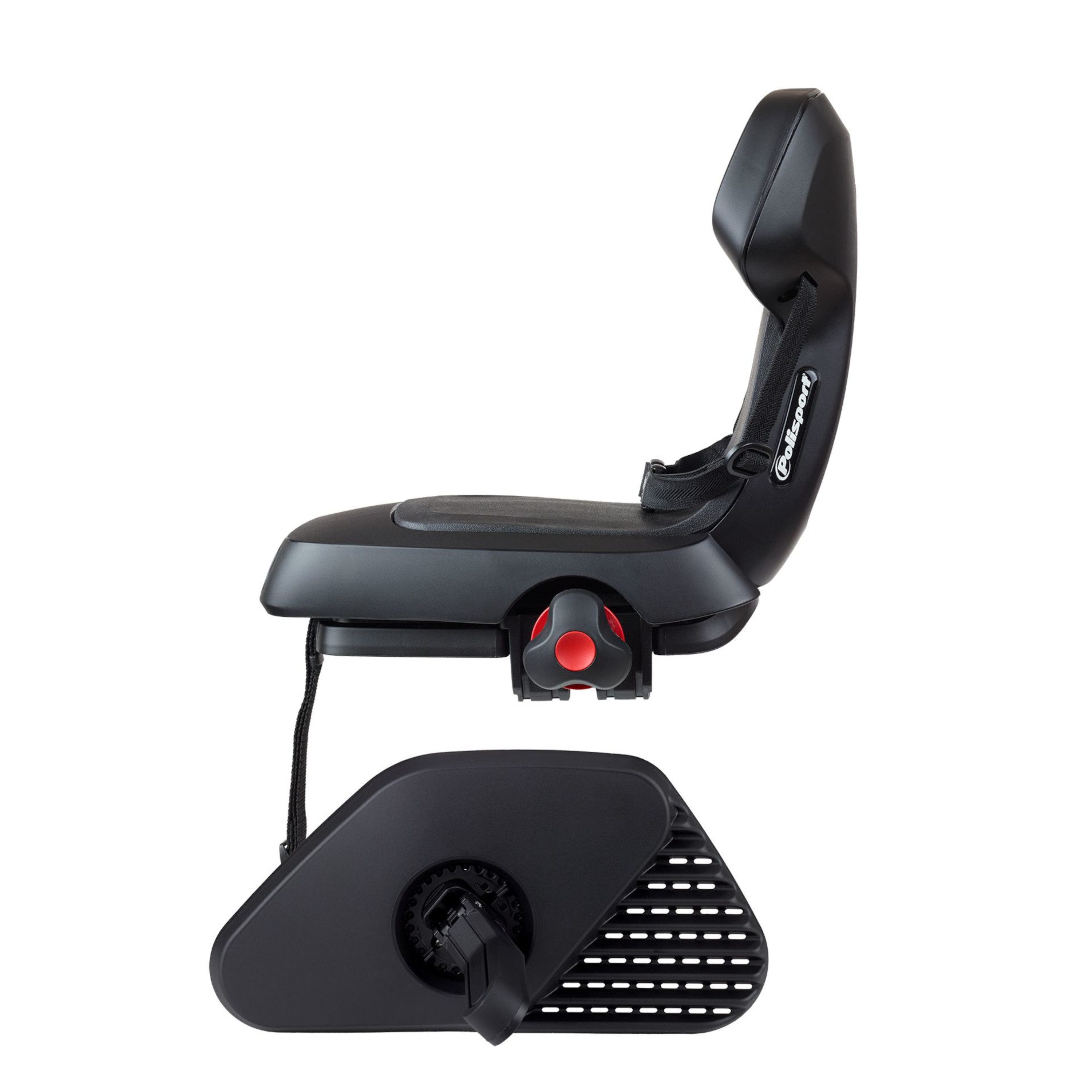 Polisport Fahrradkindersitz Guppy Junior Black Edition Kindersitz, bis 35 kg, E-Bike geeignet