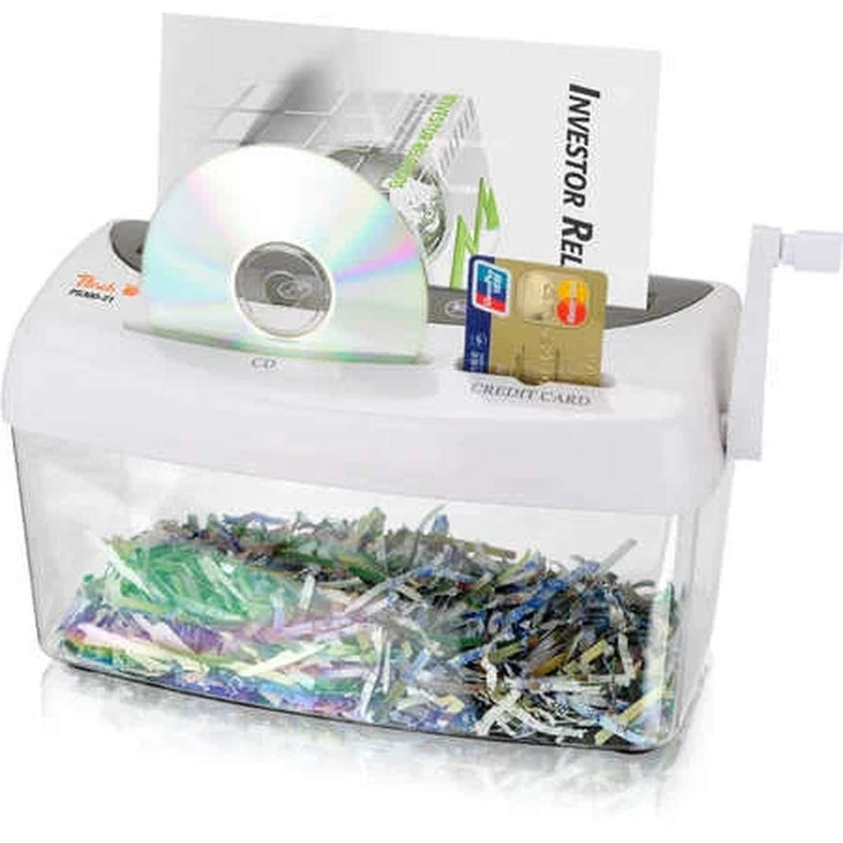 Peach Aktenvernichter PS300-21 Aktenvernichter Kreuzschreddern 21,6 cm Transparent, Weiß