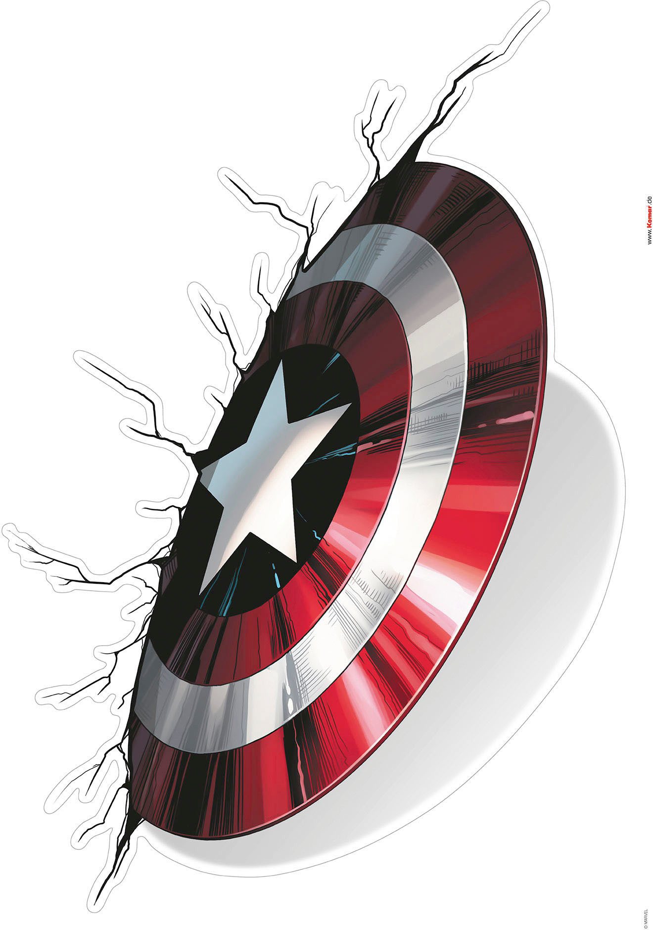 Komar Wandtattoo Avengers Powerful Weapons - Größe 50 x 70 cm (2 St), Künstler: Komar, selbstklebend, Wandsticker, Kinderzimmer