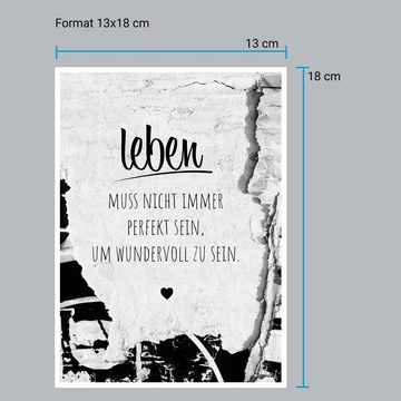 wandmotiv24 Poster Papier, Wand, Spruch, Schwarz & Weiss (1 St), Wandbild, Wanddeko, Poster in versch. Größen