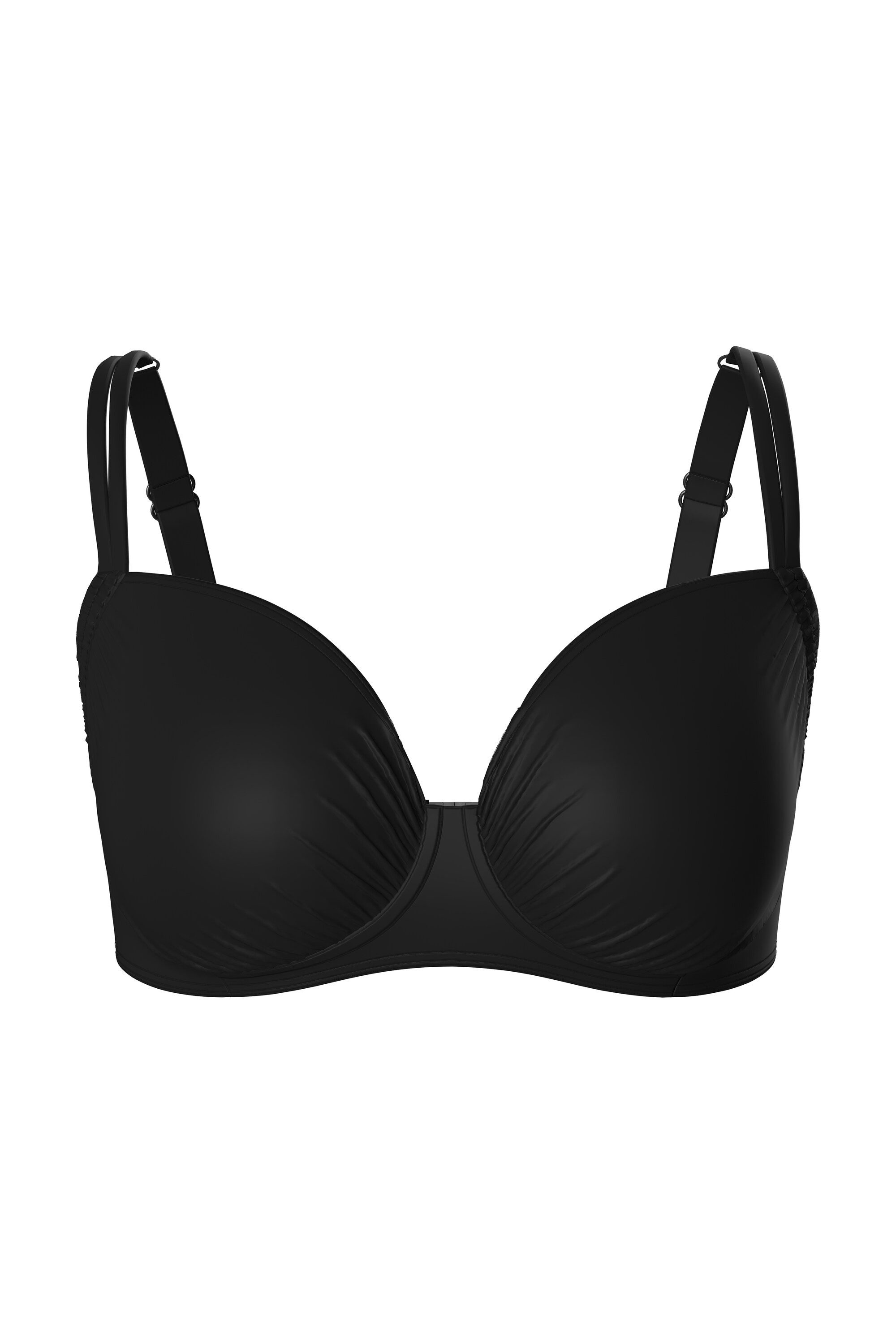 Ulla Popken Bügel-BH Bügel-Bikini Raffung Träger verstellbar