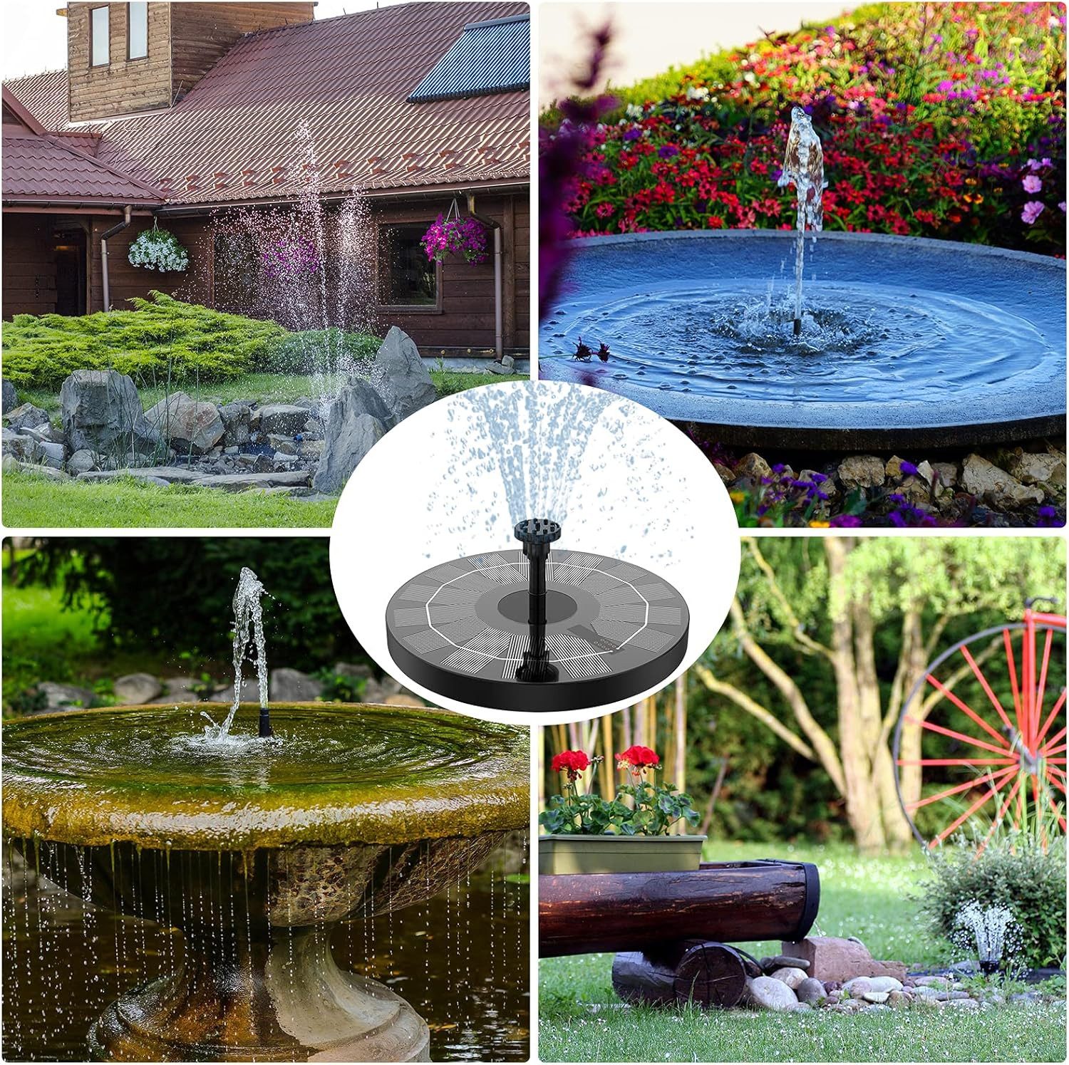 BlingBin Springbrunnenpumpe Solarbrunnen für Draussen 1.5W günstig online kaufen