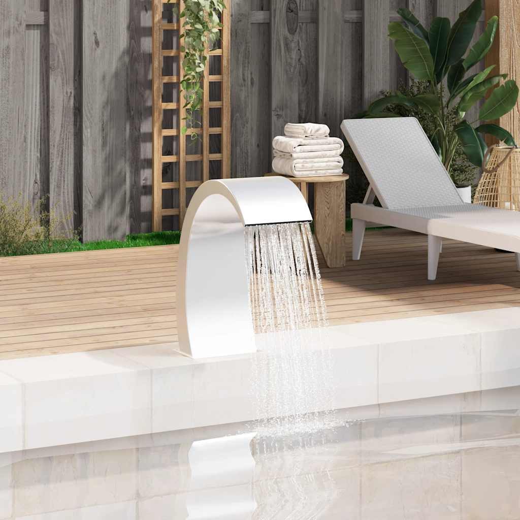 vidaXL Wasserfall Pool-Wasserfall 22x60x70 cm Edelstahl 304