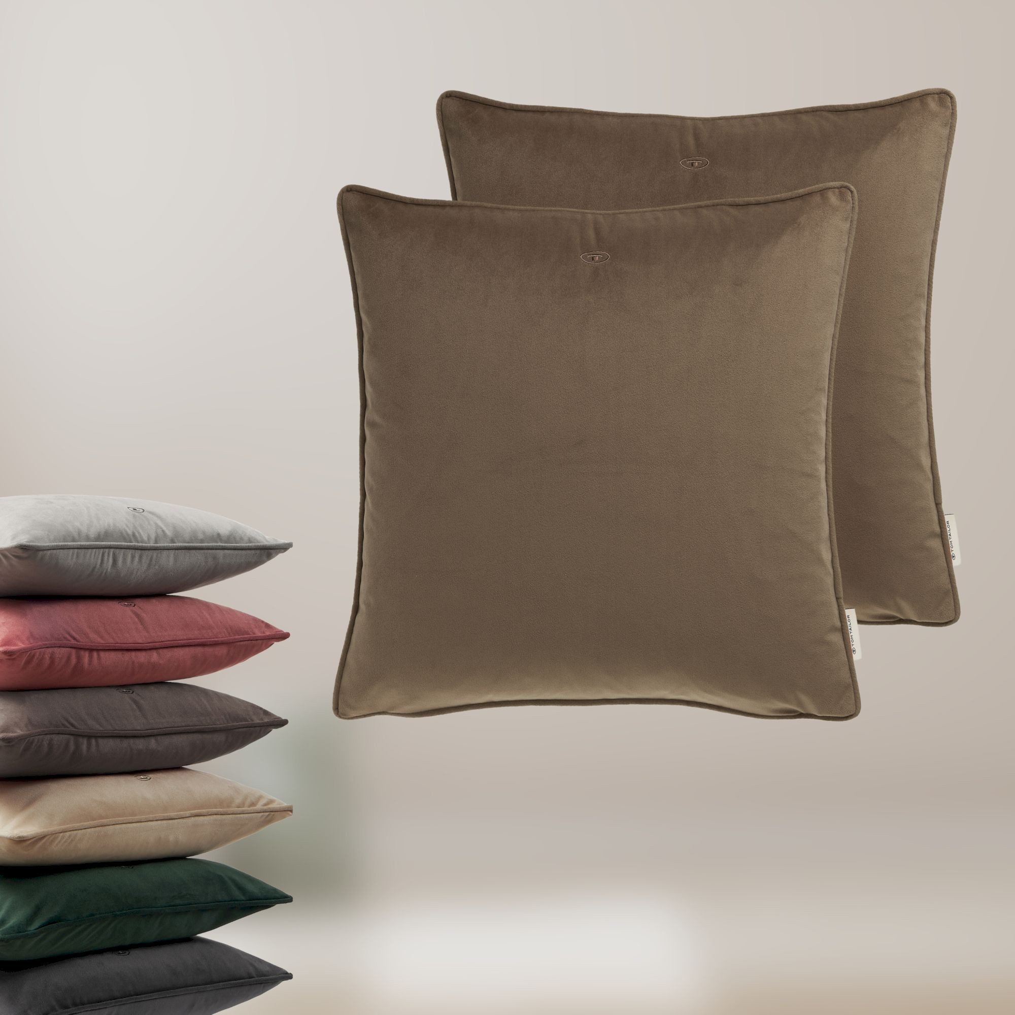TOM TAILOR Kissenhülle VELVET SIGNATURE Zierkissenhülle, günstig online kaufen