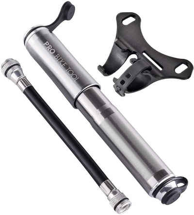 Pro Bike Tool Fahrradpumpe »Mini Fahrradpumpe, alle Ventile, 6,9 Bar/100 PSI.«, Titan Titan