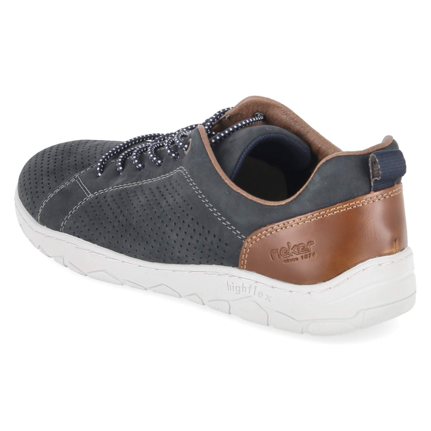 Rieker Rieker 08315-14 Herren Rauleder blue Schnürschuh