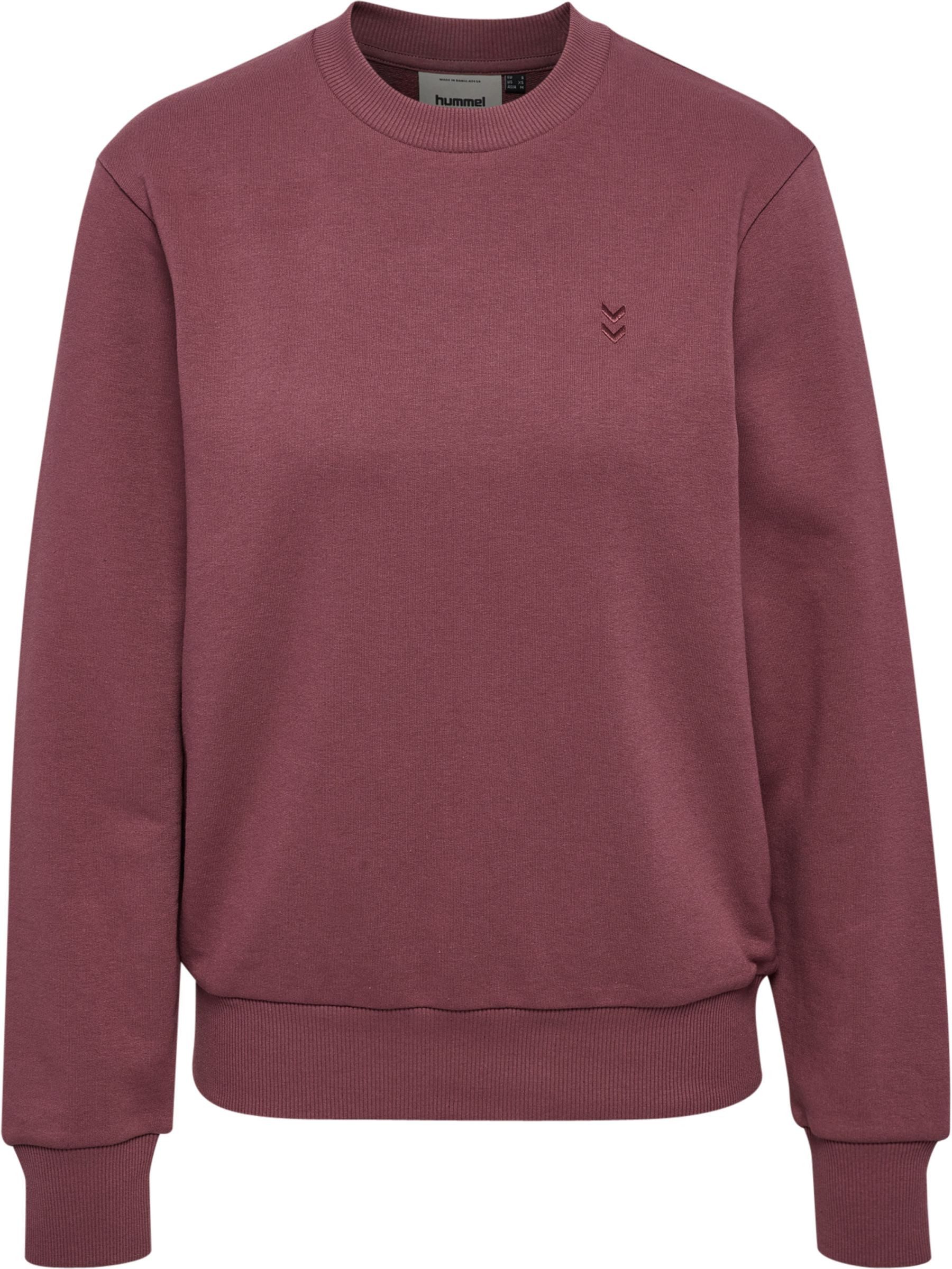 hummel Longpullover Rippbündchen und weiche Baumwollmischung für Damen (1-tlg) Baumwolle Normal Fit Rundhals Langarm Einfarbig wärmend