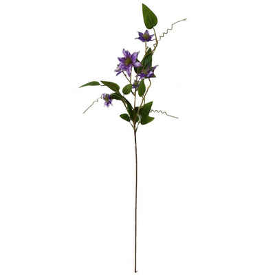 Kunstblume Kunstblume Lila Flora unbekannt, HTI-Living, Höhe 89 cm, großer Clematis für die Vase, Höhe 89 cm